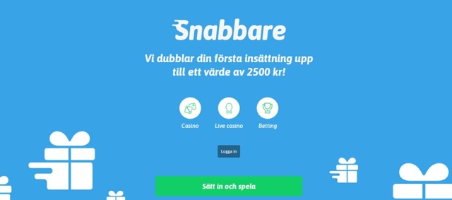 Snabbare - Vi dubblar din första insättning upp till ett värde av 2500 kr!